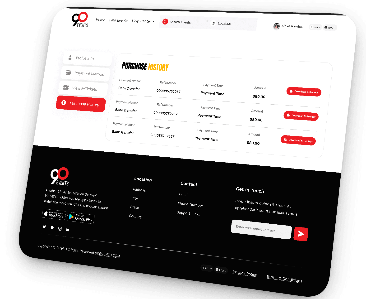 90 Events platform overview